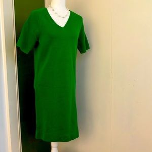 Vintage 60s 70s Kelly Green Knit Dress ☘️🍀